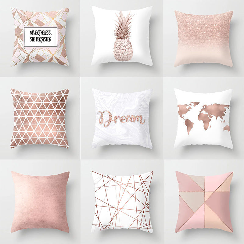 🎁 Pink sofa cushion cushion pillowcase (100% off)
